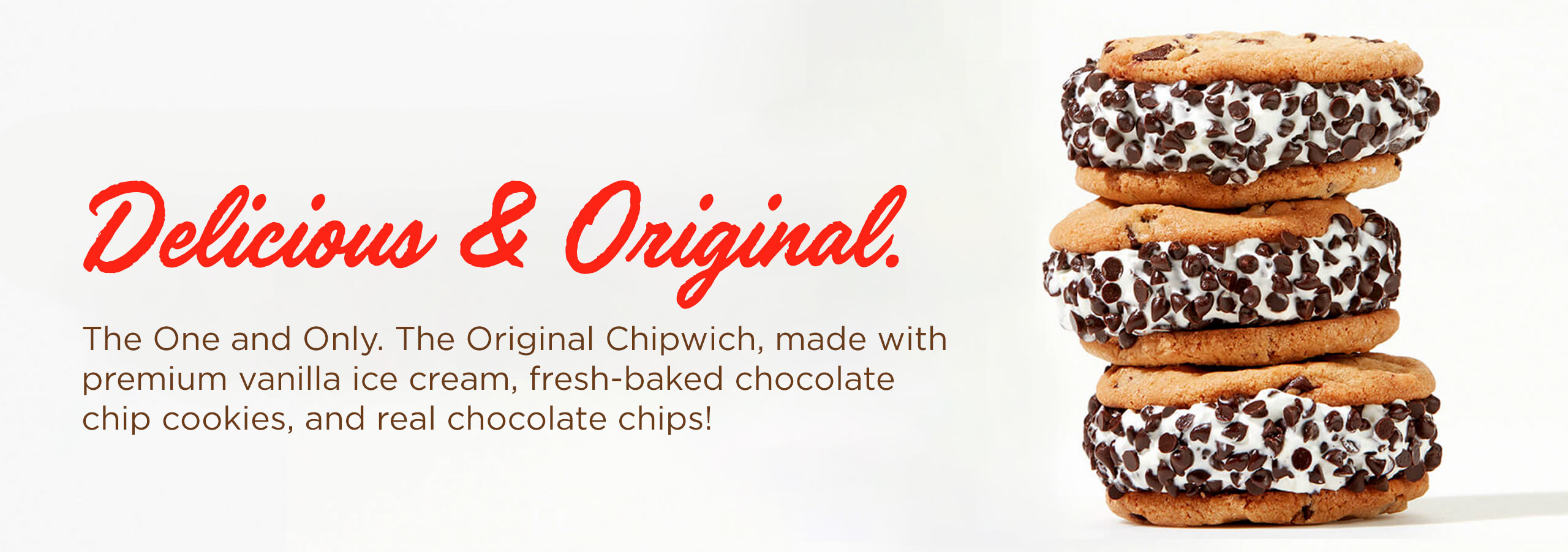 Chocolate Chipwich Vanilla Ice Cream Cookie Sandwich